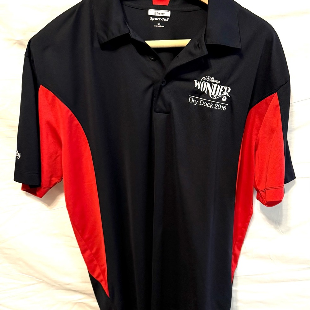 Disney Cruise Line Wonder 2016 Dry Dock Polo Shirt Size XL DCL Cast Member